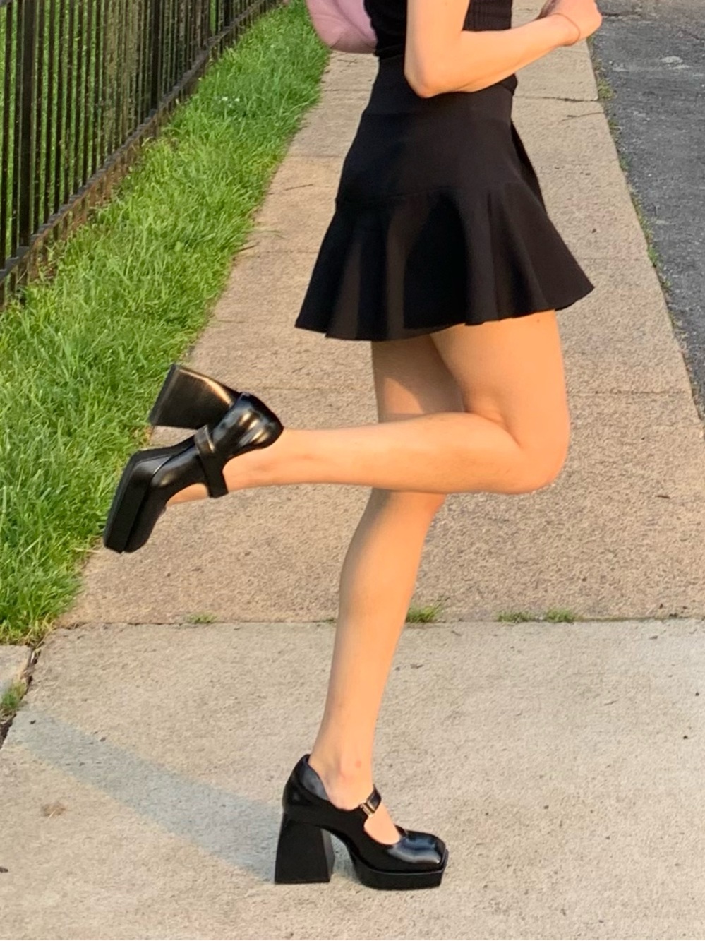 Jeffrey Campbell Reine Platform Mary Jane Pump - Black 6.5 - Picture 9 of 9